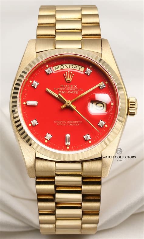 rolex gold red face|Rolex datejust red face.